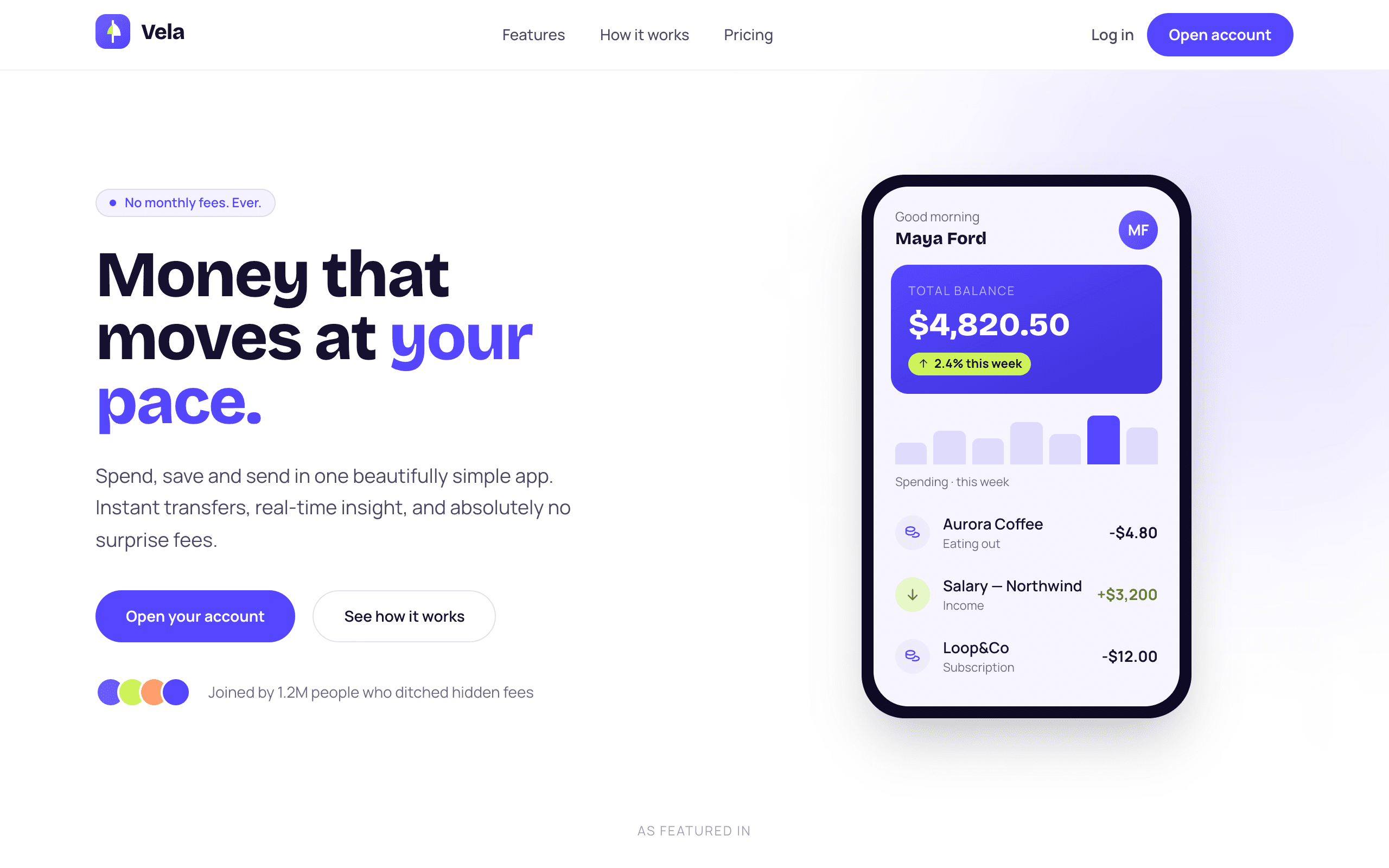 Vela website